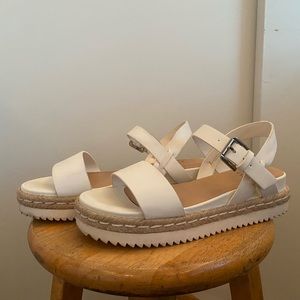 CUTE PLATFORM ESPADRILLES SANDALS